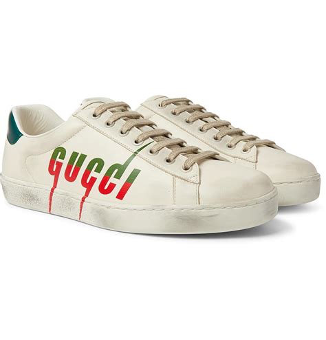 gucci california low sneakers white|Gucci distressed sneakers.